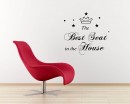 Best Seat In The House Quote Wall Stickers Home Lettering Quote Wall Decal